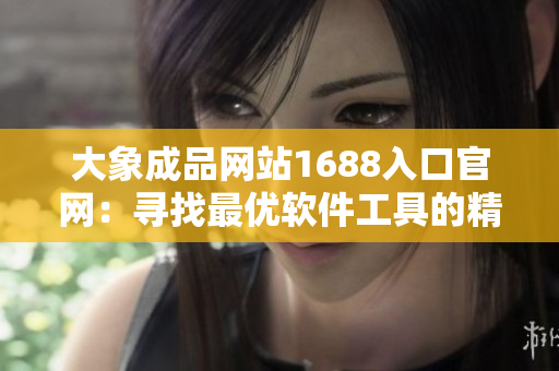 大象成品網(wǎng)站1688入口官網(wǎng)：尋找最優(yōu)軟件工具的精品推薦