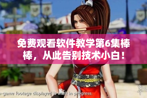 免費(fèi)觀看軟件教學(xué)第6集棒棒，從此告別技術(shù)小白！