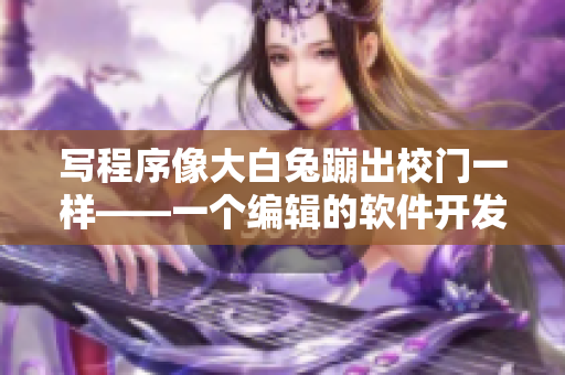 寫程序像大白兔蹦出校門一樣——一個編輯的軟件開發(fā)計劃