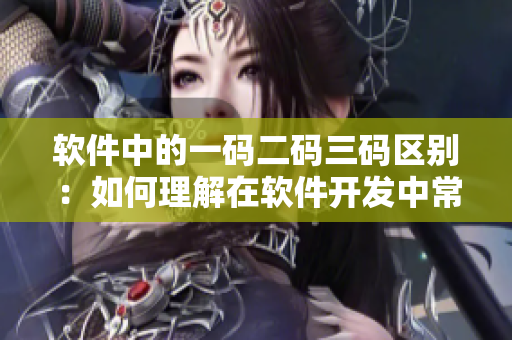 軟件中的一碼二碼三碼區(qū)別：如何理解在軟件開發(fā)中常用的命名規(guī)則？