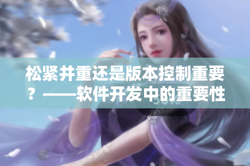 松緊并重還是版本控制重要？——軟件開(kāi)發(fā)中的重要性探討