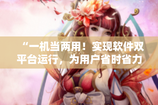“一機當兩用！實現(xiàn)軟件雙平臺運行，為用戶省時省力！”