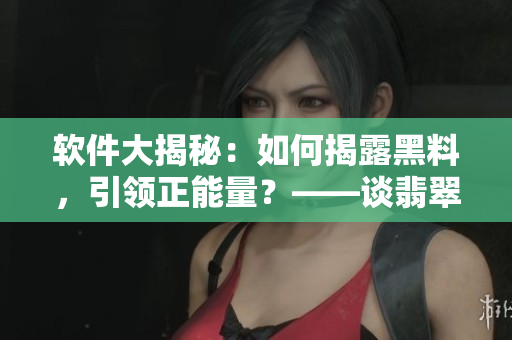 軟件大揭秘：如何揭露黑料，引領正能量？——談翡翠手鐲背后的故事