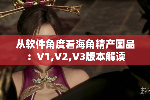 從軟件角度看海角精產(chǎn)國(guó)品：V1,V2,V3版本解讀