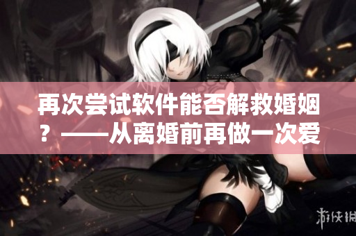 再次嘗試軟件能否解救婚姻？——從離婚前再做一次愛的角度看
