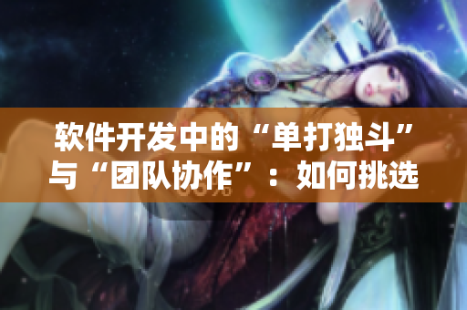 軟件開發(fā)中的“單打獨(dú)斗”與“團(tuán)隊(duì)協(xié)作”：如何挑選正確的開發(fā)方式？