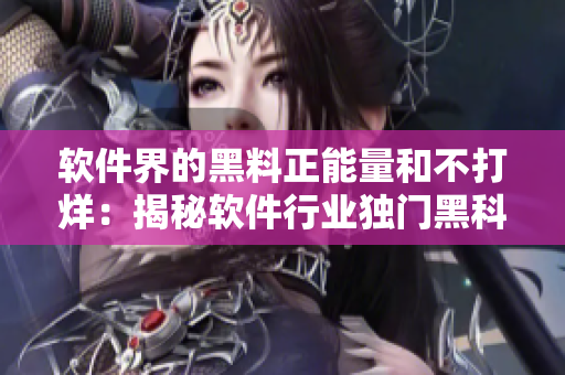 軟件界的黑料正能量和不打烊：揭秘軟件行業(yè)獨(dú)門(mén)黑科技