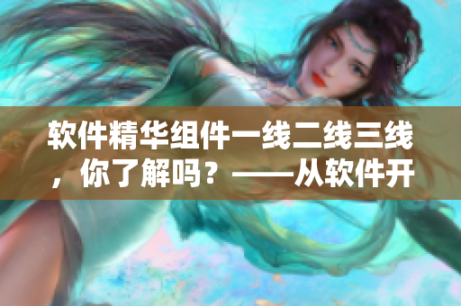 軟件精華組件一線二線三線，你了解嗎？——從軟件開(kāi)發(fā)角度解析區(qū)別