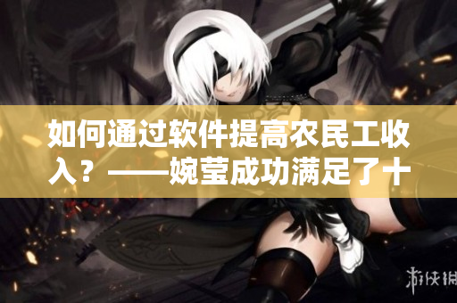 如何通過軟件提高農(nóng)民工收入？——婉瑩成功滿足了十幾個農(nóng)民工的案例
