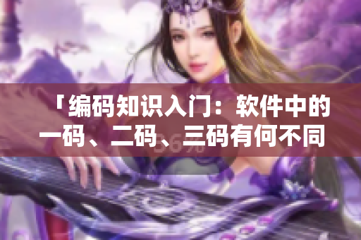「編碼知識入門：軟件中的一碼、二碼、三碼有何不同？」