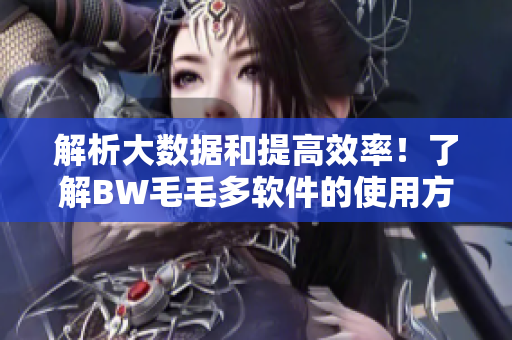 解析大數(shù)據(jù)和提高效率！了解BW毛毛多軟件的使用方法