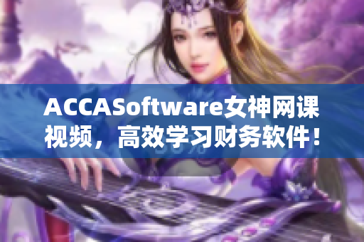 ACCASoftware女神網(wǎng)課視頻，高效學(xué)習(xí)財(cái)務(wù)軟件！