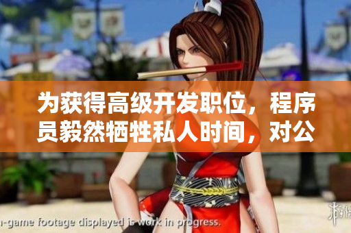 為獲得高級(jí)開發(fā)職位，程序員毅然犧牲私人時(shí)間，對(duì)公司軟件進(jìn)行優(yōu)化重構(gòu)