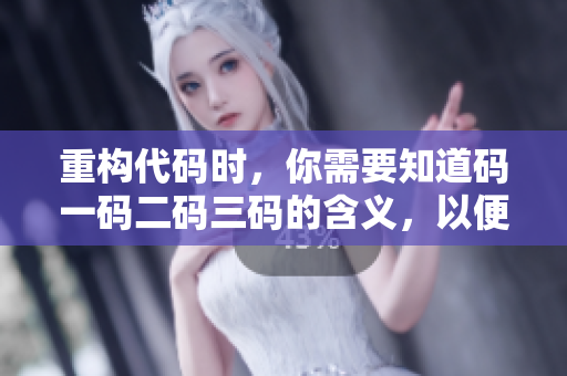 重構代碼時，你需要知道碼一碼二碼三碼的含義，以便減少軟件漏洞的風險