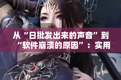 從“日批發(fā)出來的聲音”到“軟件崩潰的原因”：實用程序員教程