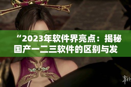 “2023年軟件界亮點(diǎn)：揭秘國產(chǎn)一二三軟件的區(qū)別與發(fā)展趨勢(shì)”