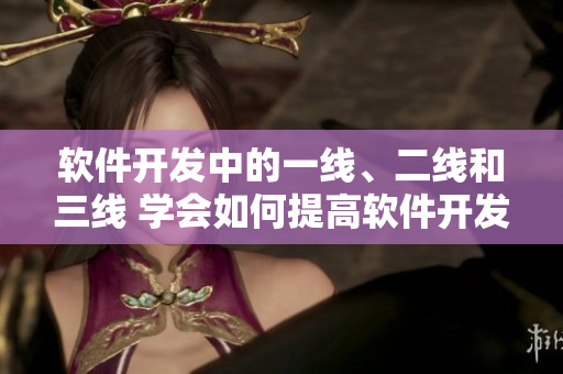 軟件開發(fā)中的一線、二線和三線 學(xué)會如何提高軟件開發(fā)效率