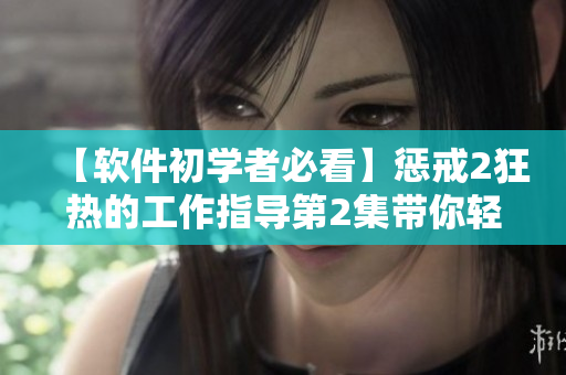 【軟件初學(xué)者必看】懲戒2狂熱的工作指導(dǎo)第2集帶你輕松掌握軟件實(shí)用技能