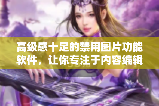 高級(jí)感十足的禁用圖片功能軟件，讓你專注于內(nèi)容編輯