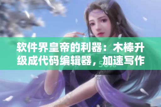 軟件界皇帝的利器：木棒升級成代碼編輯器，加速寫作效率