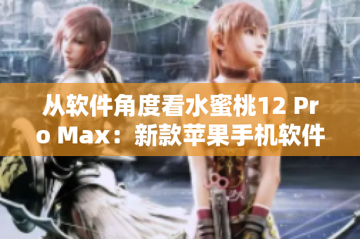從軟件角度看水蜜桃12 Pro Max：新款蘋果手機(jī)軟件分析