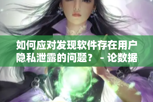 如何應對發(fā)現(xiàn)軟件存在用戶隱私泄露的問題？ - 論數(shù)據(jù)安全與道德責任