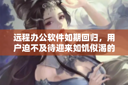 遠(yuǎn)程辦公軟件如期回歸，用戶迫不及待迎來(lái)如饑似渴的使用體驗(yàn)