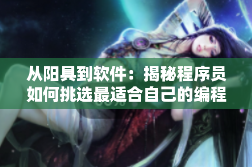 從陽具到軟件：揭秘程序員如何挑選最適合自己的編程工具