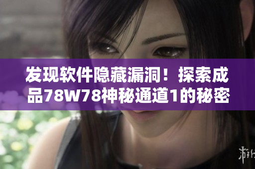發(fā)現(xiàn)軟件隱藏漏洞！探索成品78W78神秘通道1的秘密
