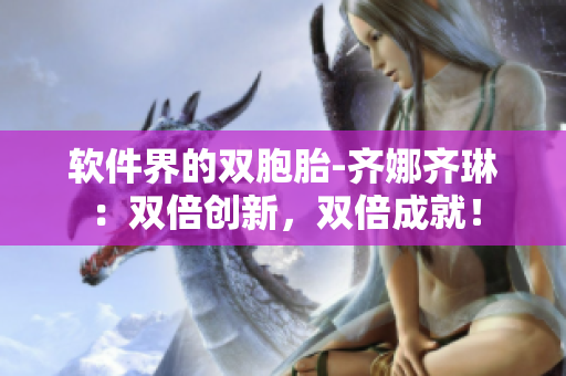 軟件界的雙胞胎-齊娜齊琳：雙倍創(chuàng)新，雙倍成就！