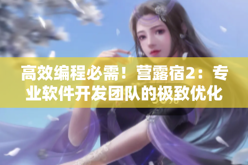 高效編程必需！營露宿2：專業(yè)軟件開發(fā)團(tuán)隊的極致優(yōu)化之路